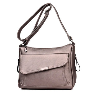 Women's PU Leather Crossbody Shoulder Bags with Multi-pocket Design