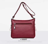 Women's PU Leather Crossbody Shoulder Bags with Multi-pocket Design