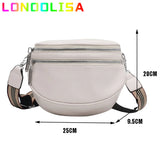 Women's Soft Leather Saddle Bag Crossbody Shoulder Handbag