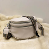 Women's Soft Leather Saddle Bag Crossbody Shoulder Handbag