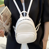 Small PU Leather Portable Pouch Bag All Match Backpack