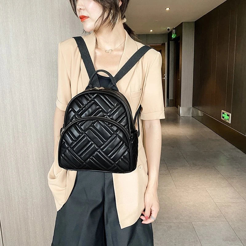 Women's PU Leather Backpack School Bags for Girls