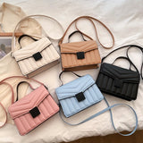 Solid Leather Women's Bag Crossbody Shoulder Bags For Ladies Handbag Purse