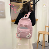 Women Canvas Backpack School Bag For Girls