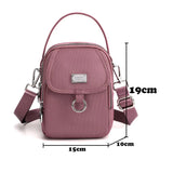 Women Mini Bag 3 Layers Durable Fabric Small Shoulder Bags for Women