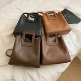 Large Capacity Leather Tote Bags Set