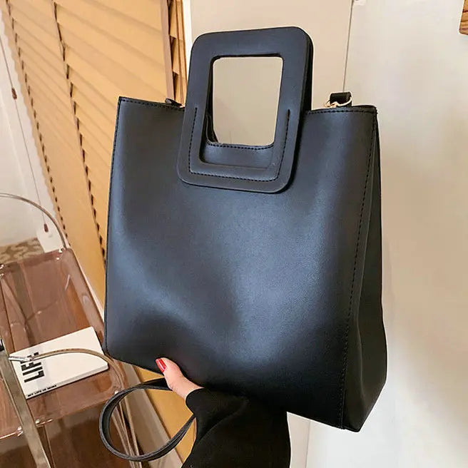 Large Capacity Leather Tote Bags Set