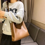 Large Capacity Leather Tote Bags Set