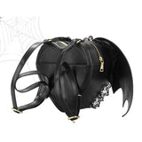 Heart-shaped Bat Backpack Shoulder Bag Punk School Bag For Teenager