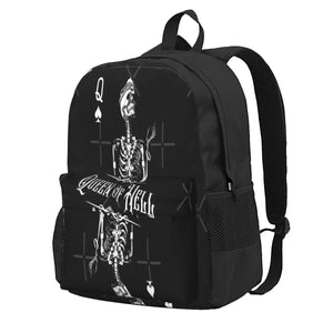 Queen Of Hell Dead Skull Backpacks Men's Backpacks Bags For Women 