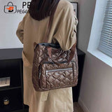Quilted Cotton-Padded Bag Nylon Winter Ladies Crossbody Bag
