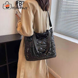Quilted Cotton-Padded Bag Nylon Winter Ladies Crossbody Bag
