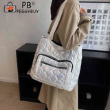 Quilted Cotton-Padded Bag Nylon Winter Ladies Crossbody Bag