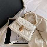 Quilted Crossbody Bag Chain Handbag Small PU Leather Ladies Handle