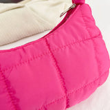 Quilted Female Tote Casual Check Cotton-Padded Bag Winter