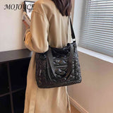Quilted Ladies Crossbody Bag Nylon Winter Female Tote Waterproof