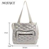 Quilted Ladies Crossbody Bag Nylon Winter Female Tote Waterproof