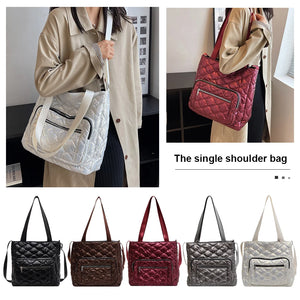 Quilted Ladies Crossbody Bag Nylon Waterproof Shoulder Bag for Travel