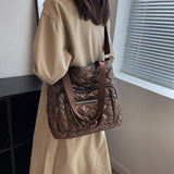 Quilted Ladies Crossbody Bag Nylon Waterproof Shoulder Bag for Travel