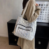 Quilted Crossbody Bag Nylon Top-handle Waterproof Shoulder Bag