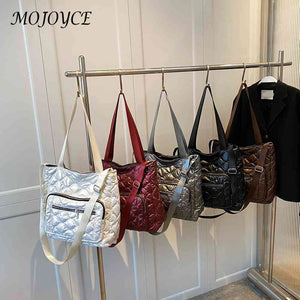 Quilted Crossbody Bag Nylon Winter Top-handle Waterproof Casual Warm