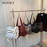 Quilted Crossbody Bag Nylon Winter Top-handle Waterproof Casual Warm