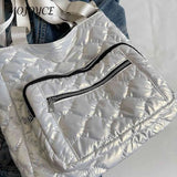 Quilted Crossbody Bag Nylon Winter Top-handle Waterproof Casual Warm