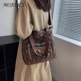 Quilted Crossbody Bag Nylon Winter Top-handle Waterproof Casual Warm