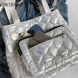 Quilted Ladies Crossbody Bag Nylon Waterproof Soft Warm Shoulder Bag