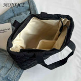 Quilted Ladies Shopper Bag Large Capacity Winter Casual Hand Bags Cotton-Padded