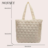 Quilted Ladies Shopper Bag Large Capacity Winter Underarm Bag