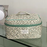 Quilted Cotton Makeup Handbag Toiletry Organizer