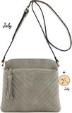 Quilted Crossbody Bag with Tassel