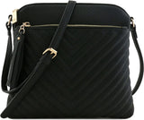 Quilted Crossbody Bag with Tassel