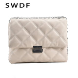 Quilted PU Leather Crossbody Bag Chain Shoulder Purse Handbag Clutch