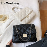 Quilted PU Leather Small Crossbody Bags for Women Winter Chain Shoulder Purses