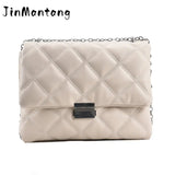 Quilted PU Leather Small Crossbody Bags for Women Winter Chain Shoulder Purses