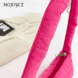 Quilted Shoulder Bag Casual Check Women Hand Bags Winter Warm Soft