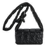 Quilted Shoulder Bag Casual Buckle Nylon Flap