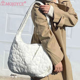 Quilted Shoulder Crossbody Bag Large Capacity Bubble Shopper Bag for Lady