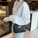 Quilted Small Phone Crossbody Bag Women PU Leather Shoulder Messenger Handbag