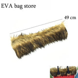 Quilted Trim Women Bag Size Fur Trims Plush Decor for OBag Handbag
