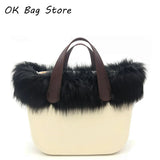 Quilted Trim Women Bag Size Fur Trims Plush Decor for OBag Handbag