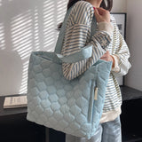 Quilted Underarm Bag Large Capacity Winter Top-handle Bag