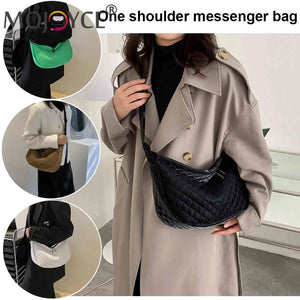 Quilted Crossbody Bag Autumn Winter Nylon Female Portable Adjustable