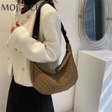 Quilted Crossbody Bag Autumn Winter Nylon Female Portable Adjustable