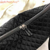 Quilted Women Crossbody Bag Autumn Winter Messenger Bag Nylon Casual Portable