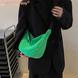 Quilted Women Crossbody Bag Autumn Winter Messenger Bag Nylon Casual Portable
