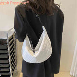 Quilted Women Crossbody Bag Autumn Winter Messenger Bag Nylon Casual Portable