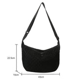 Quilted Women Crossbody Bag Autumn Winter Messenger Bag Nylon Female Casual Soft